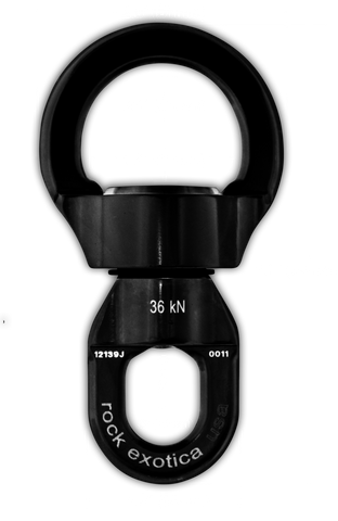 Rock Exotica Stainless Round Swivel, Black - RescueGear.com
