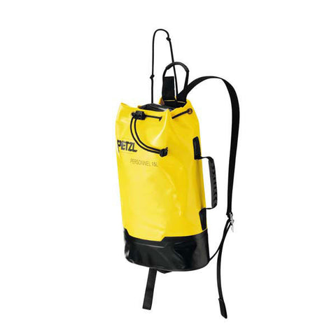 Petzl Personnel Bag, Made Of TPU (PVC-Free), 15L / 900cu in, Yellow/Black - RescueGear.com
