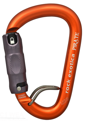 Rock Exotica Pirate WireEye Auto-Lock Carabiner - RescueGear.com
