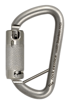 Rock Exotica RockD Stainless Lanyard-Pin Carabiner - RescueGear.com
