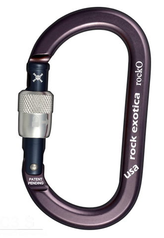 Rock Exotica RockO Screw-Lock Carabiner - RescueGear.com
 - 1