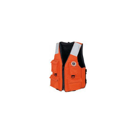 Mustang Survival Classic Industrial Vest with 4 Pockets & SOLAS Reflective Tape - RescueGear.com
